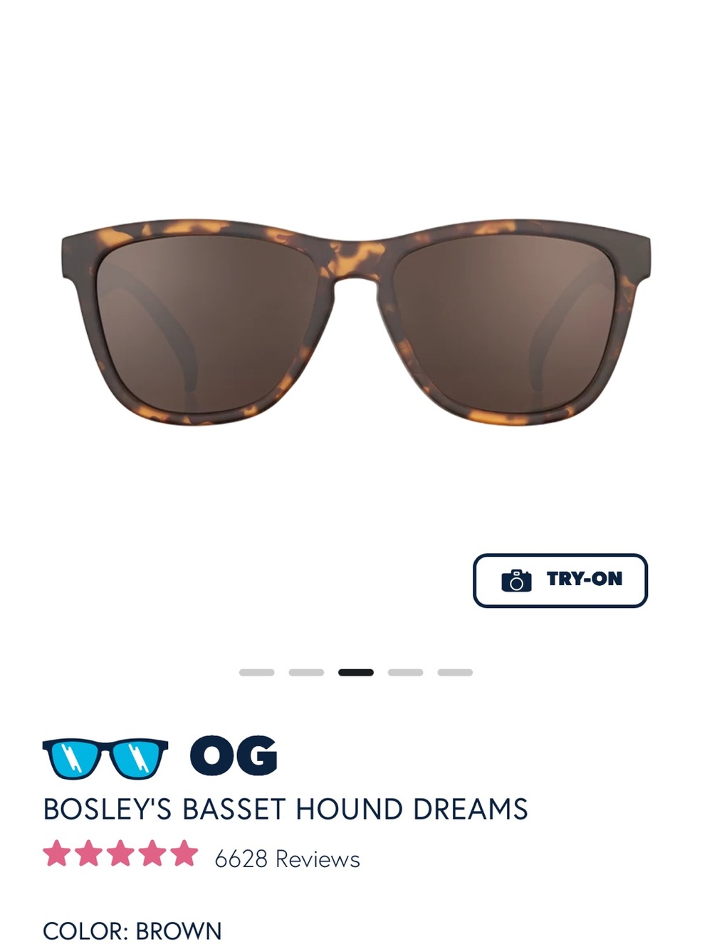 Goodr Bosley’s Basset Hound Dreams Brown Sunglasses - Picture 2 of 10